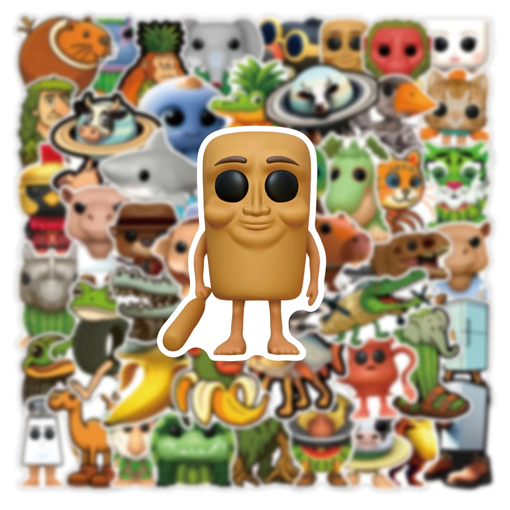 10/30/50PCS AI Abstract Brainrot Abstract Cartoon Stickers Tung Tung Tung Sahur Funny Animal Graffiti Decals Kids DIY Sticker