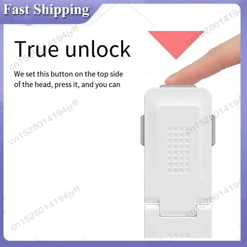 -ABDH Drawer Lock Protection Refrigerator Lock Cabinet Lock Right Angle Plane Dual Use Child Safety Lock 1Set
