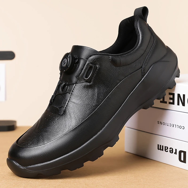 

Original New Men Rotating-button Driving Sneakers Platform Casual Walking Shoes Outdoor Wear-resistant Running Sports Shoes Plus