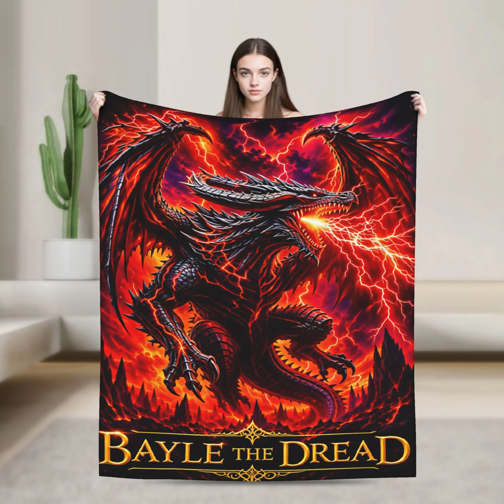 Super Warm Blankets Travel Elden Ring Gamer Bayle the Dread Dragon Throw Blanket  Flannel Bedspread For Outdoor Sofa Bed Cover