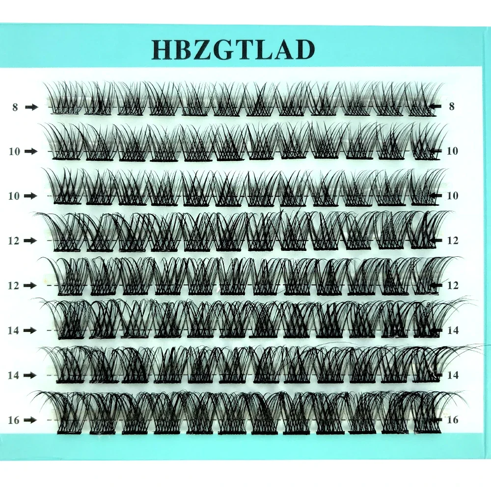Cils segmentés cils de vison 96 paquets volume 3D cils personnels cluster outil de maquillage cils