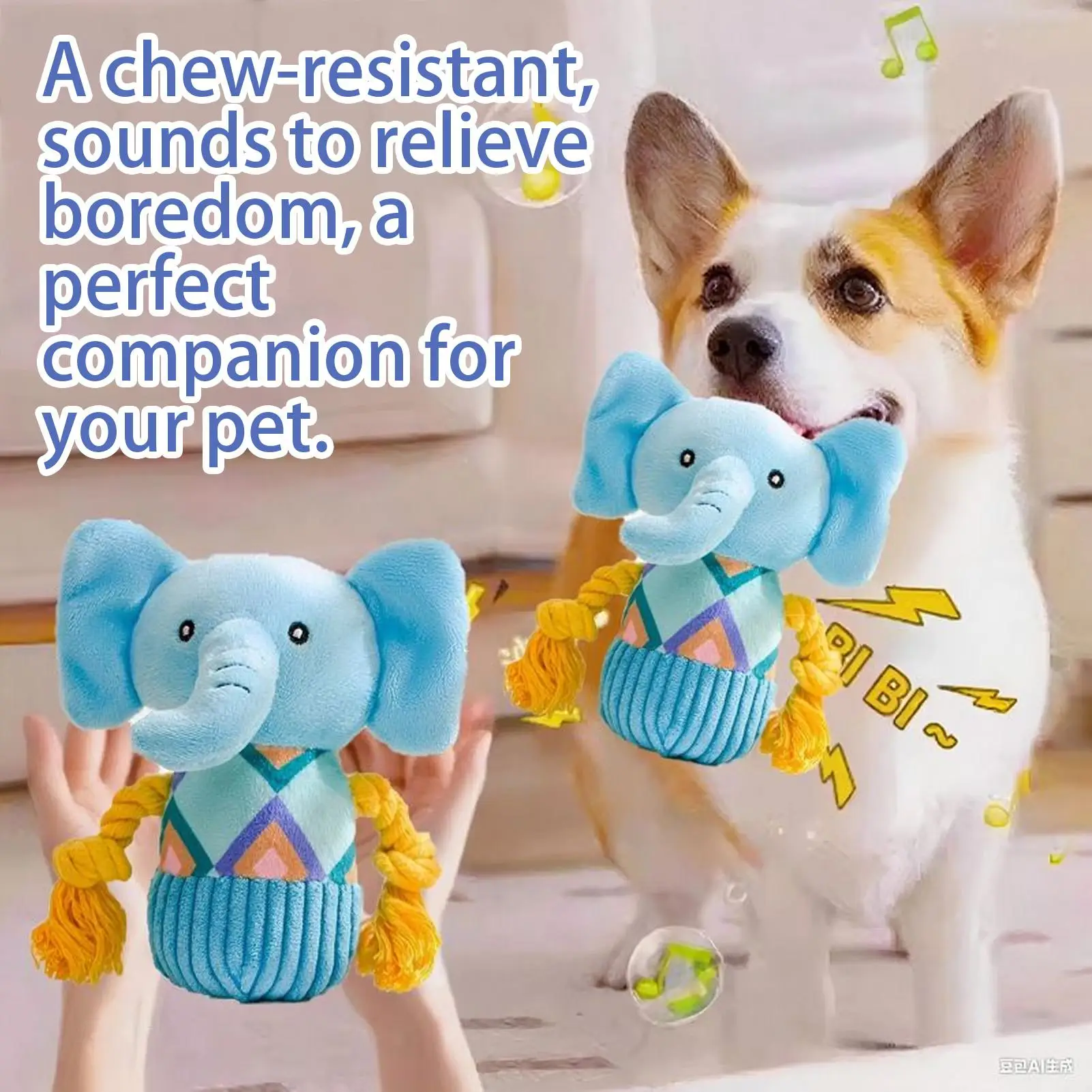 الفيل محشوة الحيوان أفخم الفيل دمية على شكل حيوان جرو التفاعلية إمدادات للعب اليومي الملل الحيوانات الأليفة غرفة المعيشة المنزلي #5