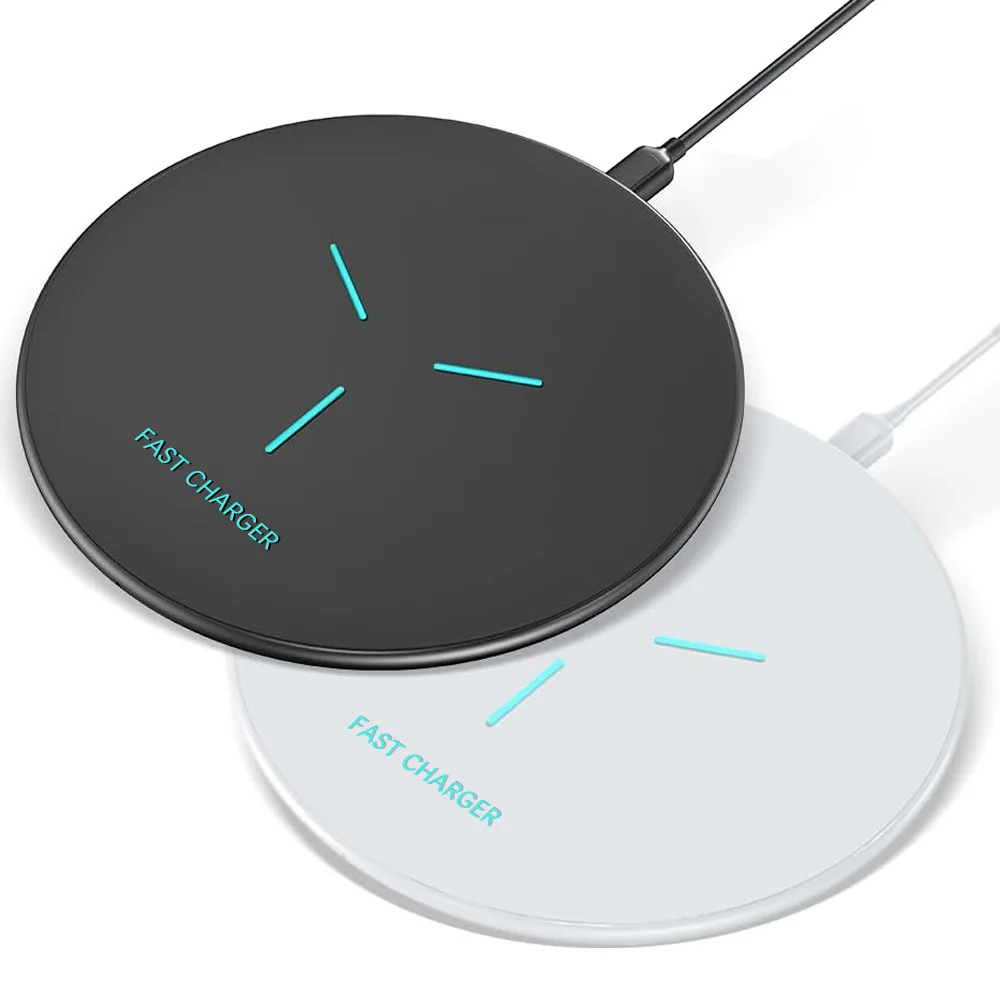 Lightweight Desktop LED Wireless Charger Pad Phone Chargers Station for iPhone 17~12 Pro Max Samsung S25 S24 S23 Airpods Pro 4/3