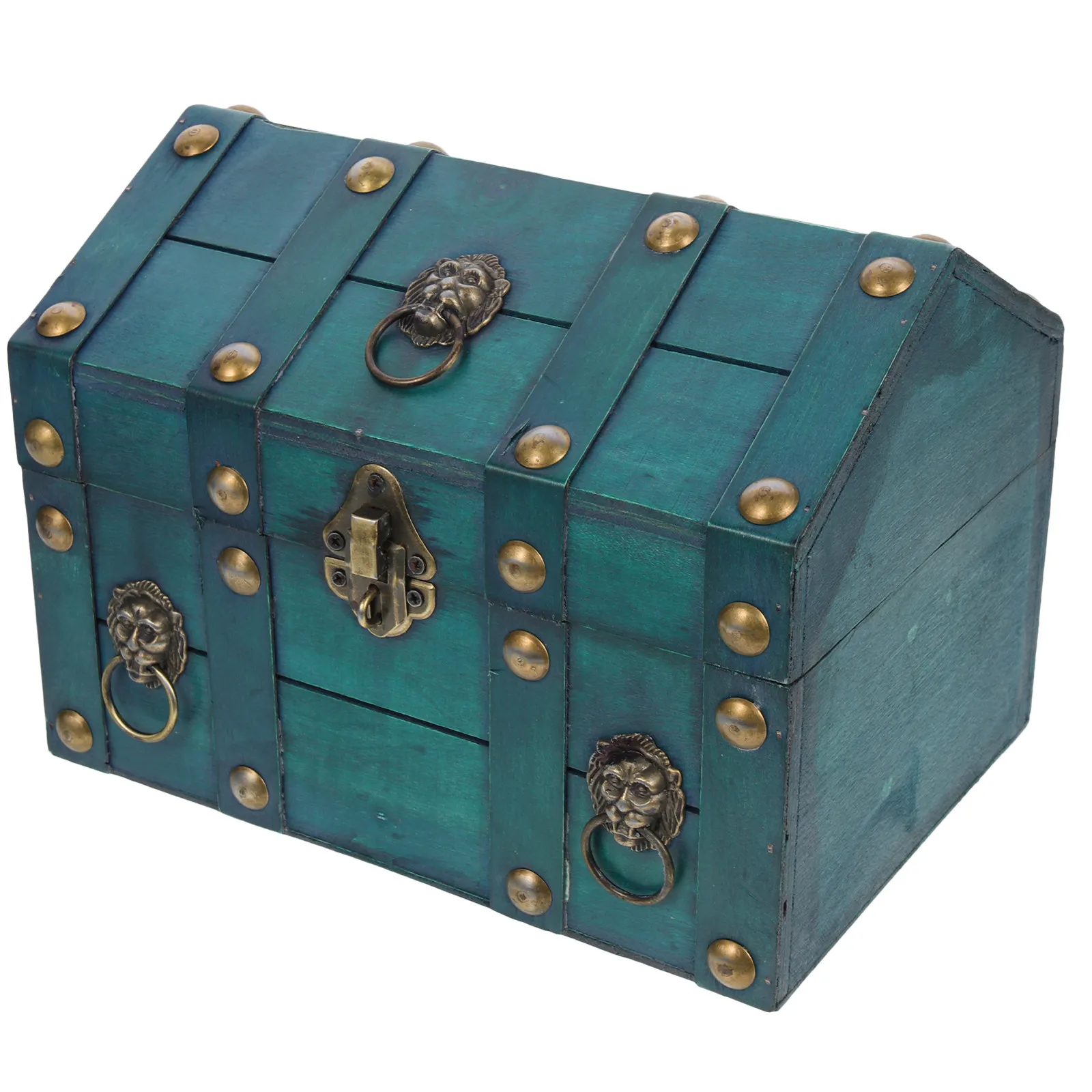 

Wood Jewelry Box Vintage Style Retro Treasure Chest Decorative Keepsakes Storage Case Jewelry Organizer Storage Box