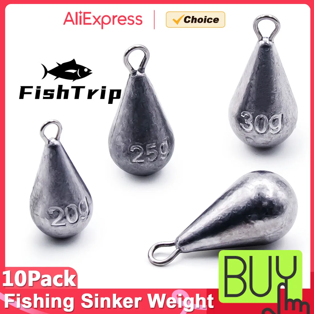 fishtrip-10-pecas-chumbada-de-chumbo-de-pesca-6g-~-30g-peso-de-pesca-em-forma-de-lagrima-para-pesca-abaixo-do-gancho-e-arrastando-equipamento-de-pesca-inferior