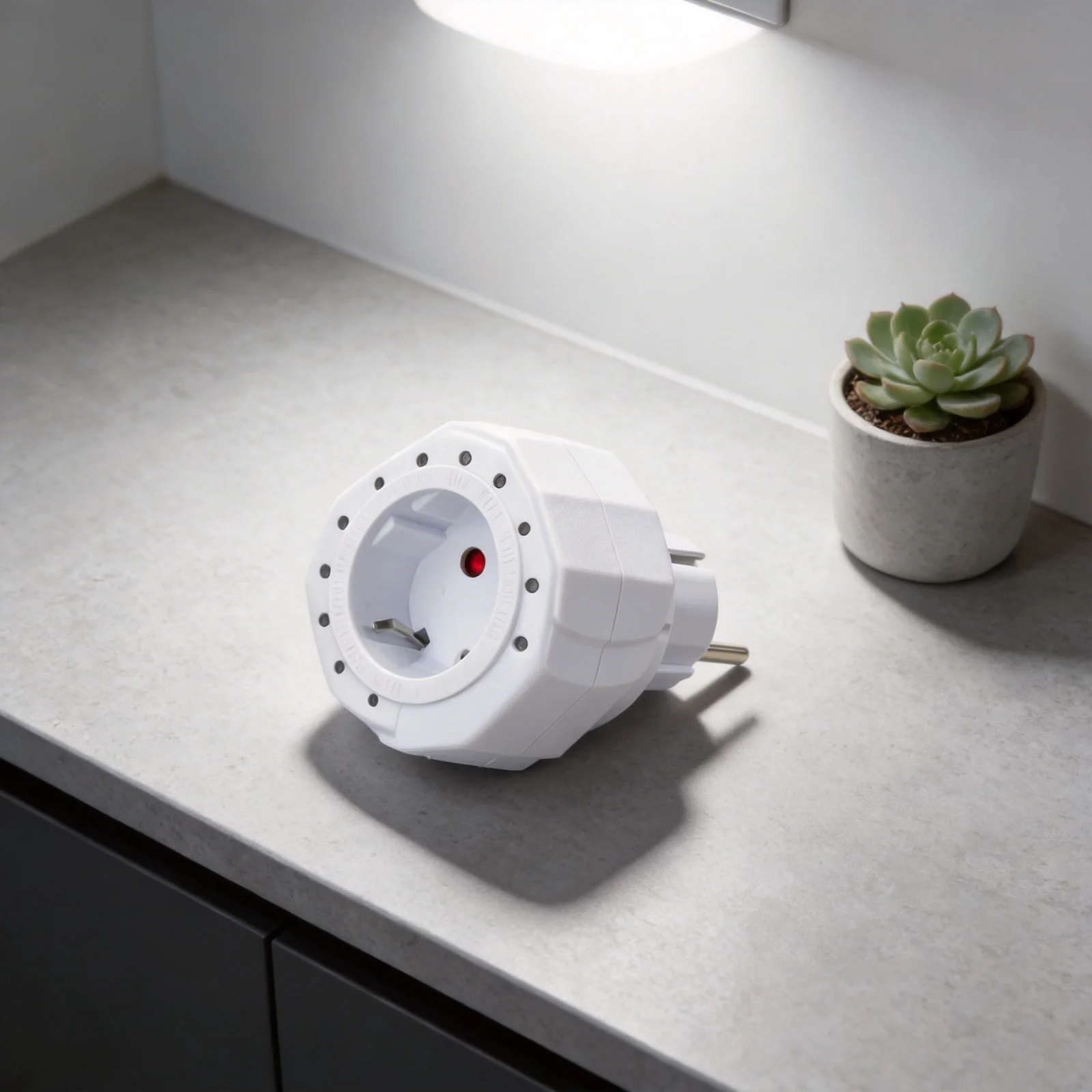 Countdown Timer Socket with 12 Preset Times and Two Button Design for Precise Appliance Operation and Energy Conservation