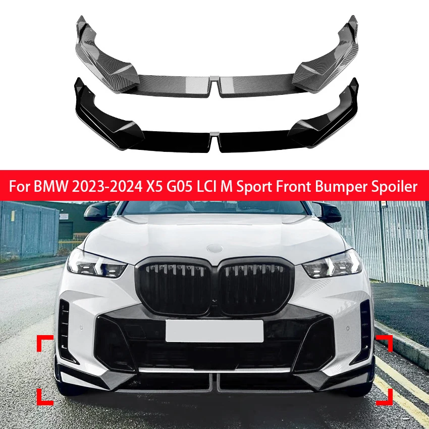 

Для BMW X5 G05 M Sport LCI MP 2023-2024 гг. Передний бампер автомобиля, подбородок, передний бампер, спойлер, сплиттер, комплект кузова