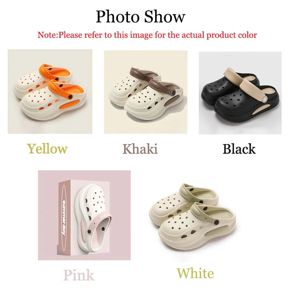 BASATU Women's Shoes Summer Thick Sole Anti Slip Fashion Beach Sandals EVA Slippers Closed Toe Outdoor Men's Clog Sandals