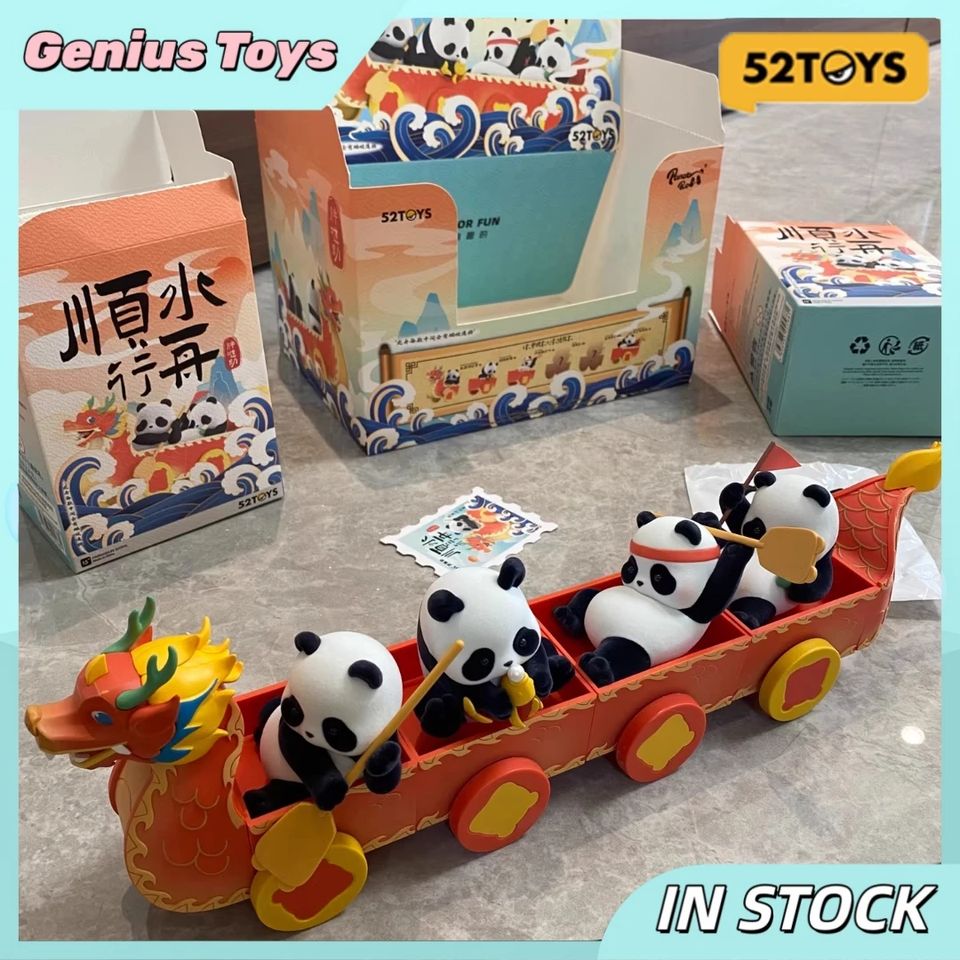 

52TOYS панда в рулоне, слепая коробка, Коллекционная фигурка, игрушка в китайском стиле, катание на лодках, панда, гоночный дракон, лодка, декор, модные рождественские подарки