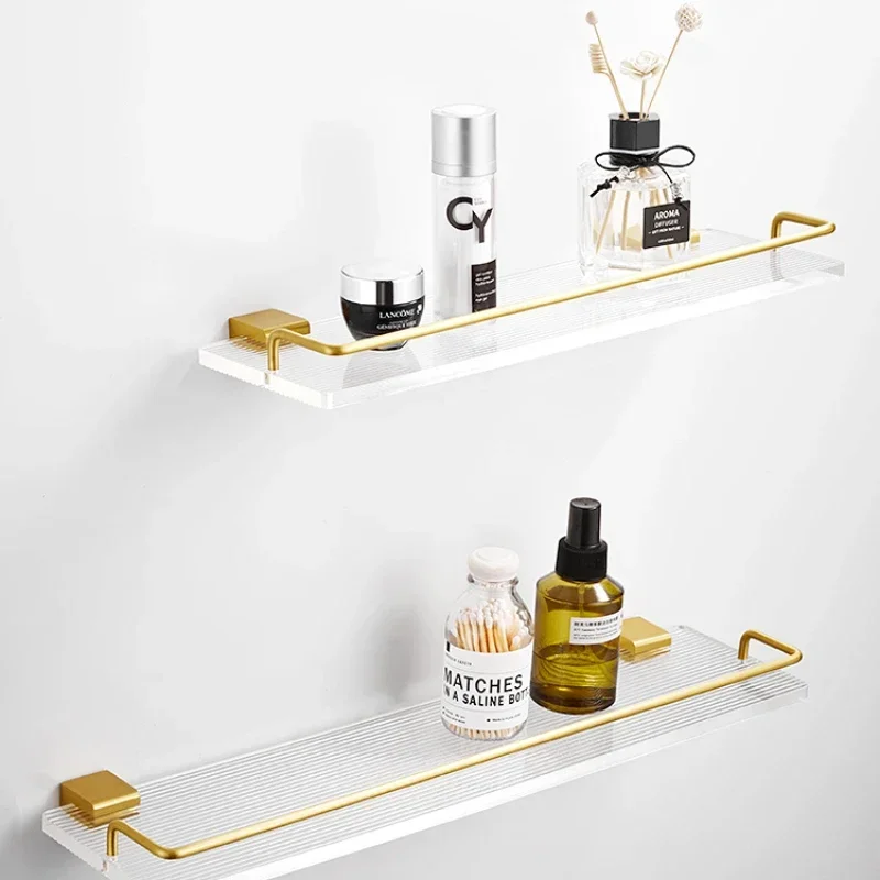 

Toilet storage rack, non-punching bathroom washbasin wall-hung toilet, toilet cosmetics storage rack acrylic