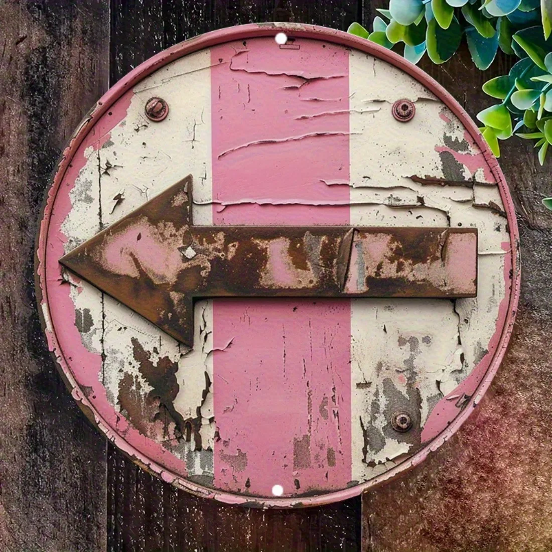Retro-Aluminiumschild mit Pfeil, 7,9 Zoll, rustikale 2D-Wanddekoration für Zuhause, Café, Küche, Bauernhaus, Garten, wasserdicht und keine Strom erforderlich