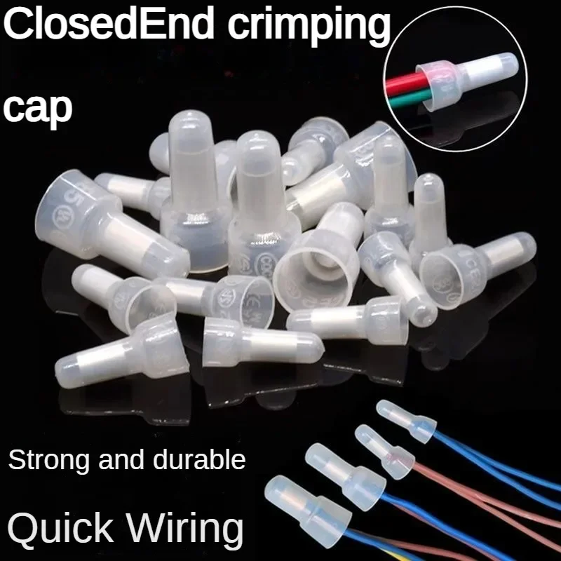 Wire plug terminal, nylon nipple crimping cap, quick connection terminal, wire connection terminal, closed terminal