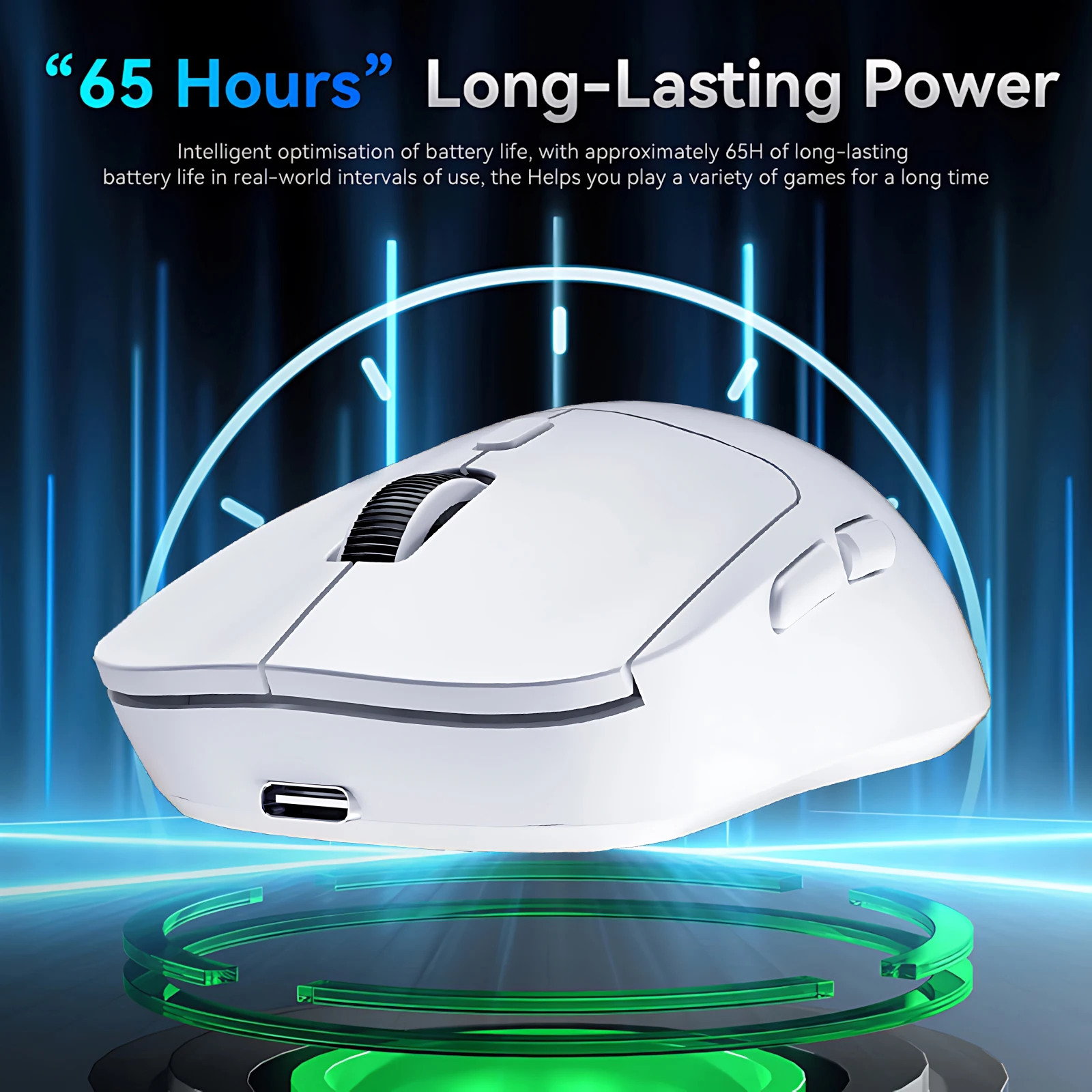 M348 Superlight Mouse Bluetooth 2.4G ماوس ألعاب لاسلكي رقاقة رائدة مستشعر الألعاب 6 DPI قابل للتعديل للعبة المكتب #5