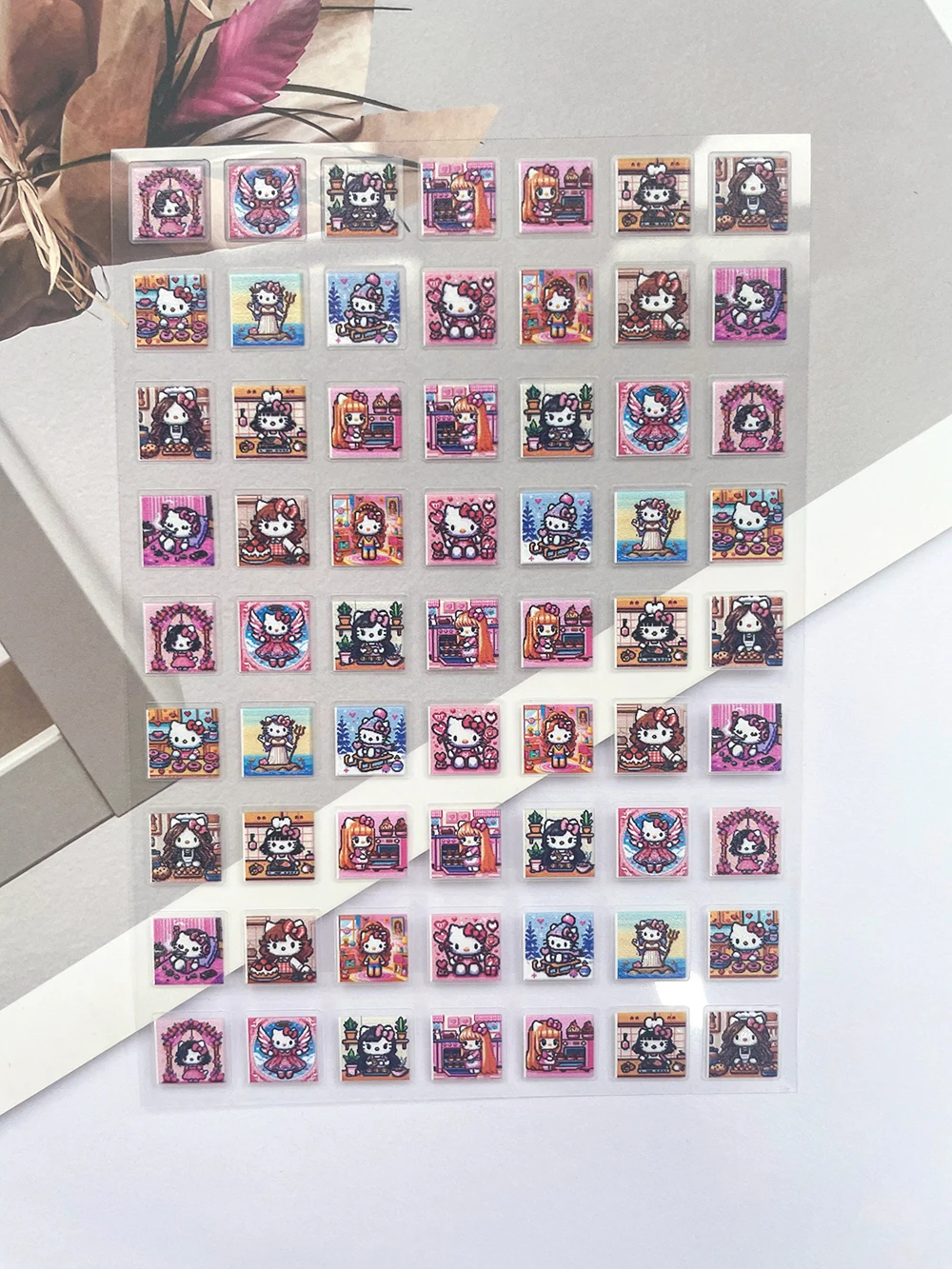 1pcs Pvc Mini Long Legs Hellokitty Poster Goods Stickers Nail Art Wholesale Diy Laptop Bottle Phone Case Keyboard Friend Gifts