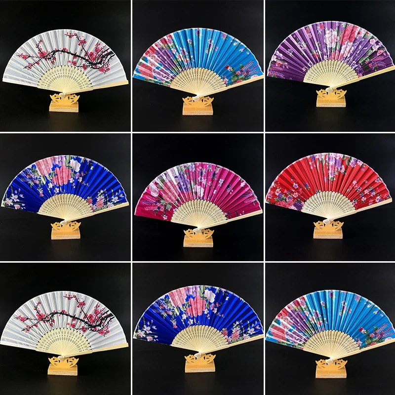 Restaurant plate decoration fan salmon sashimi boat flowers bamboo bone fan waterproof shape fan sushi seafood decorate tool