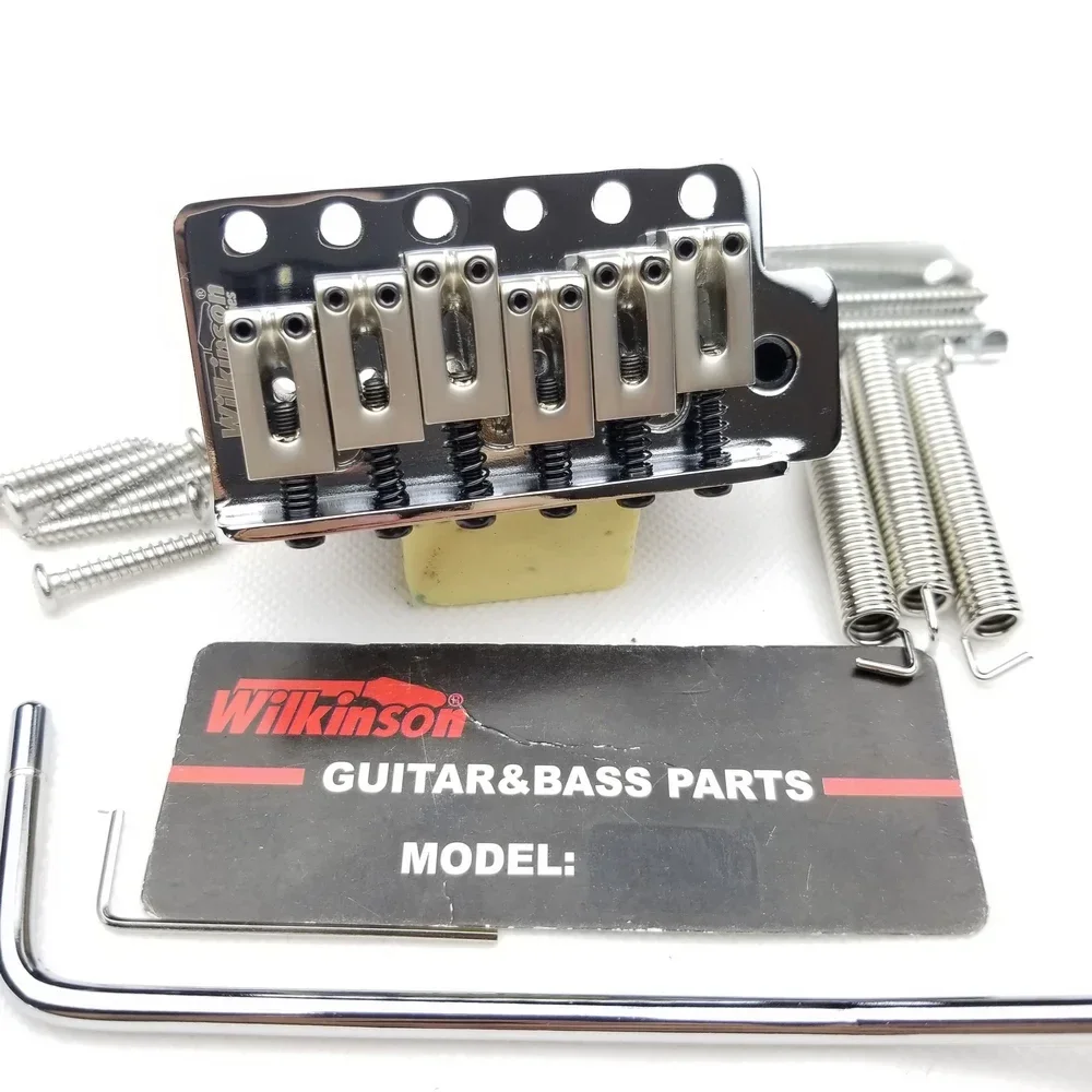 

Q-X Music Store-Wilkinson WOV02 Tremolo Bridge System Electric Guitar Chrome Silver Accessories Spacings 10.5mm