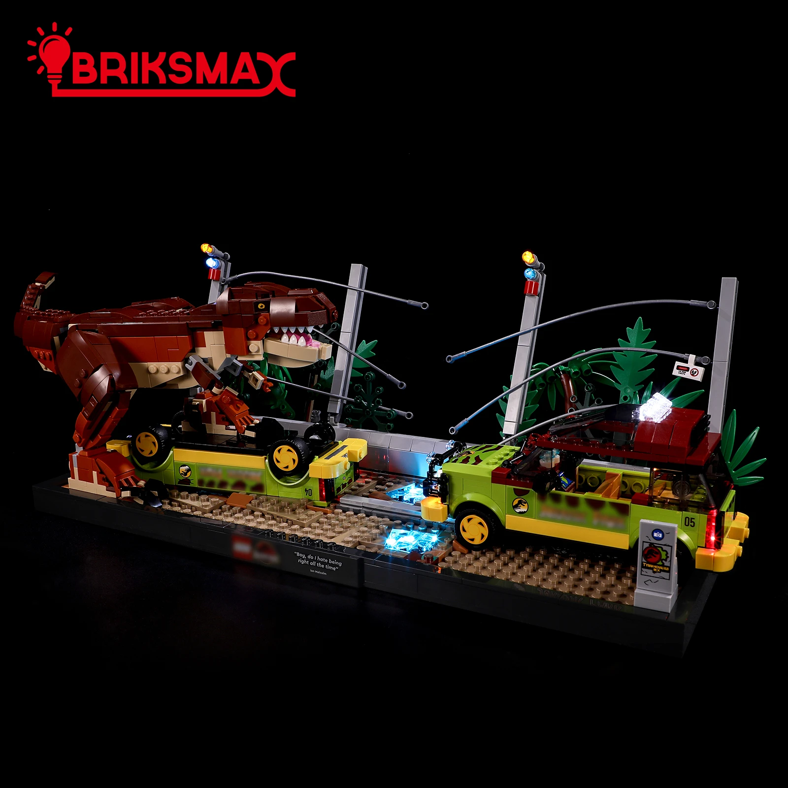 Briksmax led kit de luz para 76956 t. rex breakout blocos de construção conjunto (para não incluir o modelo) brinquedos para crianças