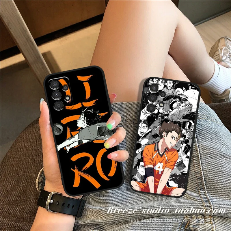 Haikyuu Hinata Shoyo Phone Case For Samsung A34 35 42 50 51 52 53 54 A55 A60 A70 A71 A72 A73 A80 A81 A90 A91 Black Cover Soft