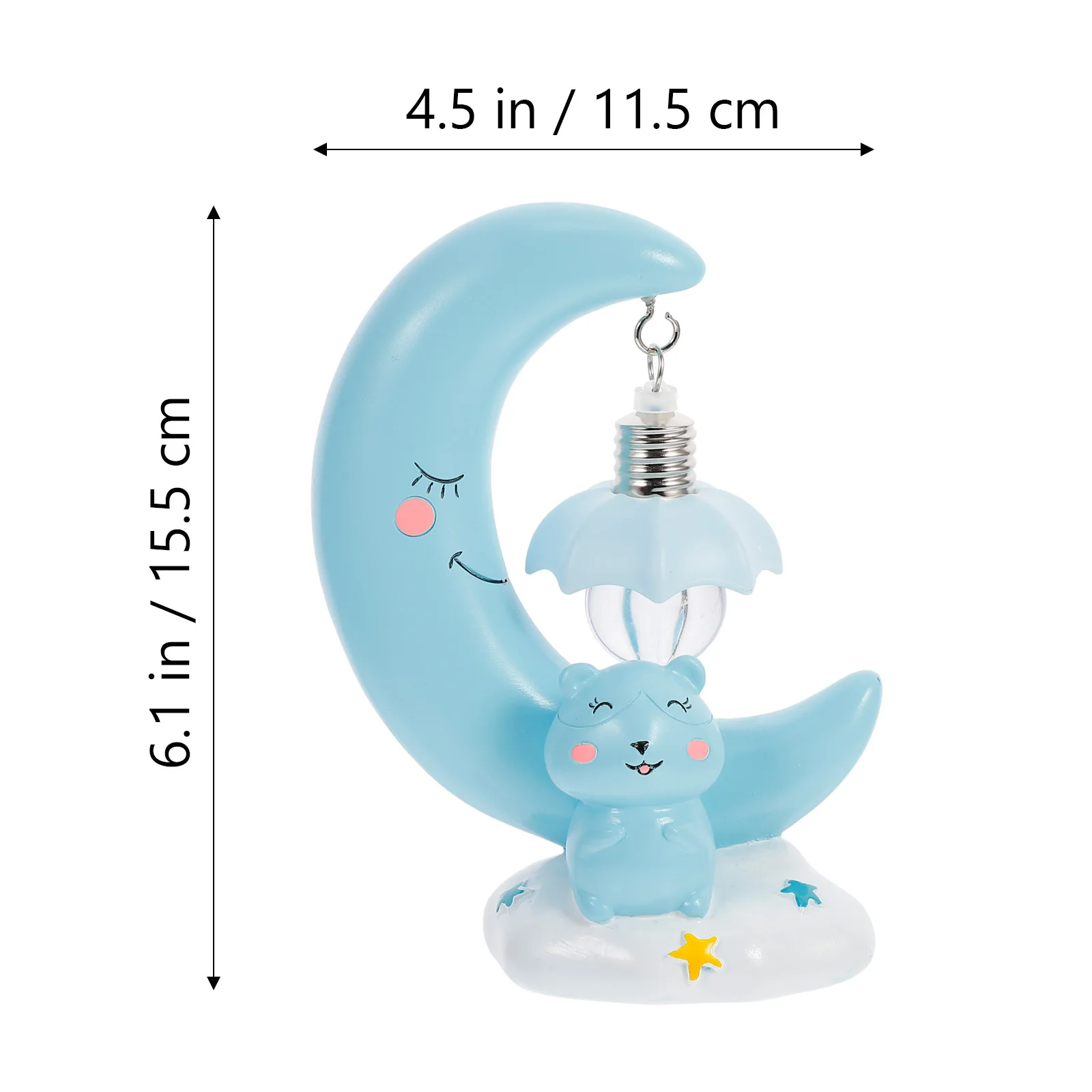 1 قطعة ضوء الليل الصغيرة الراتنج القمر الكرتون الحيوان أباجورة لغرفة الديكور الحضانة ديكور المنزل هدية حجم صغير