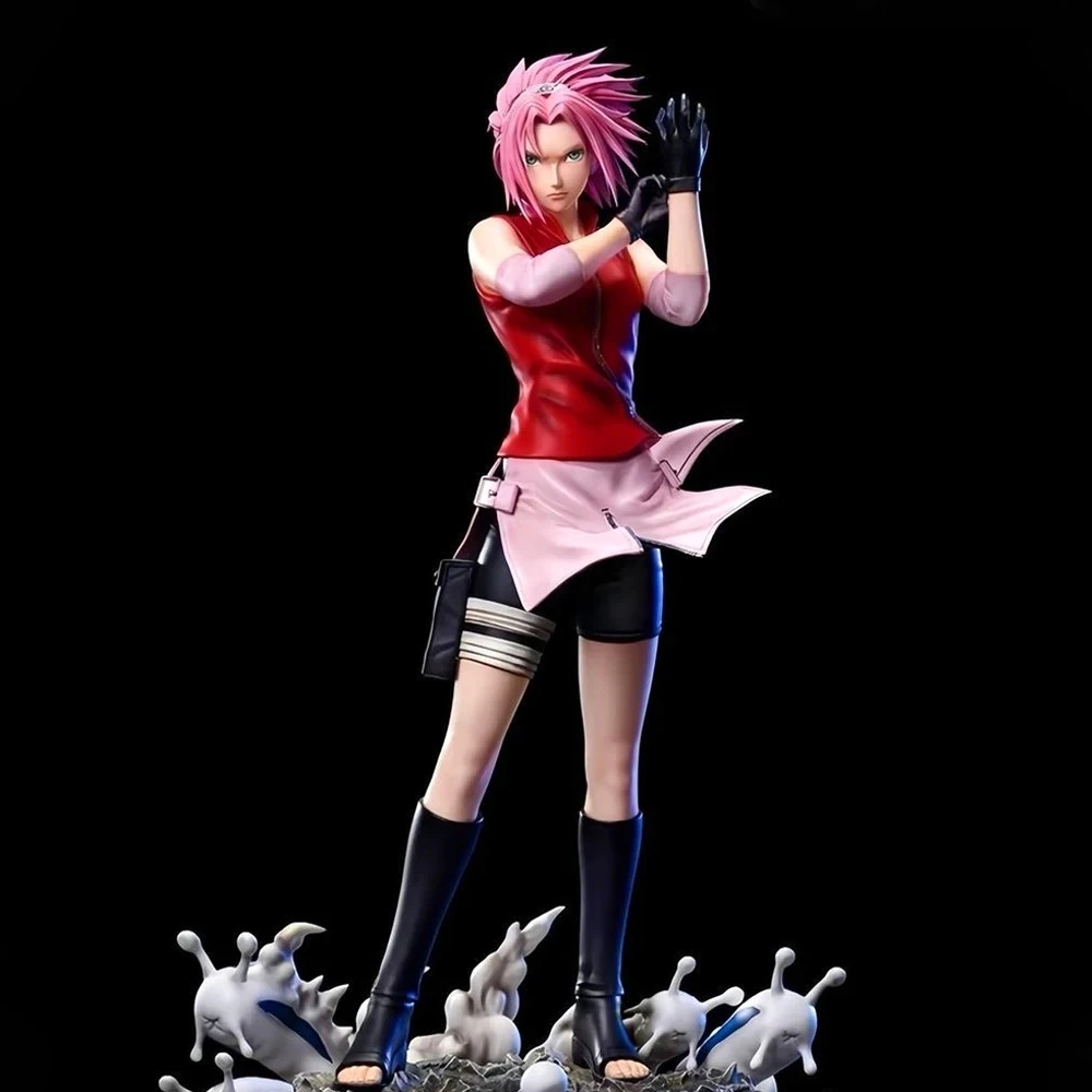27,5cm/10,83 Zoll Anime-Figur Haruno Sakura Actionfiguren PVC-Statue Desktop-Ornament Sammlermodell Spielzeug Geschenke