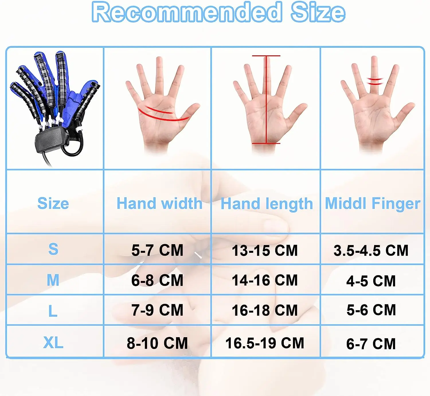 Finger training rehabilitation glove Exercise orthosis machine for hemiplegia hand recovery Robotic machine for finger