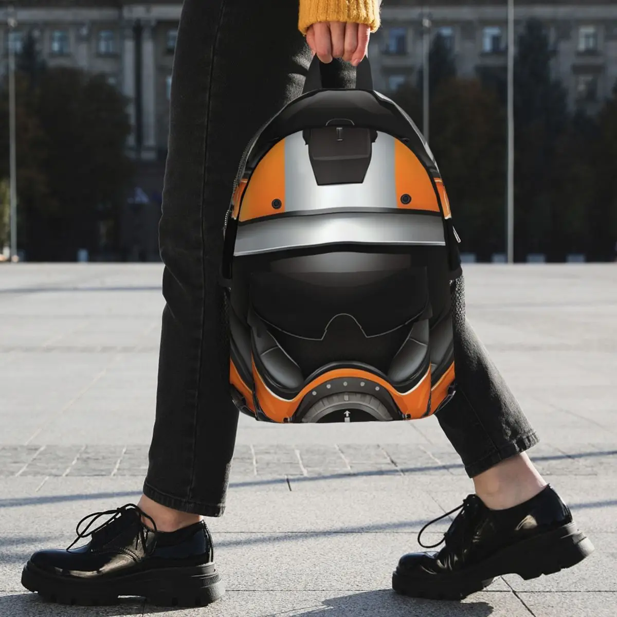 Steampunk Pilot Air Fighter Helmet Backpack Student BookBag Children School Bag Computer Shoulder Bags for Boys Girls