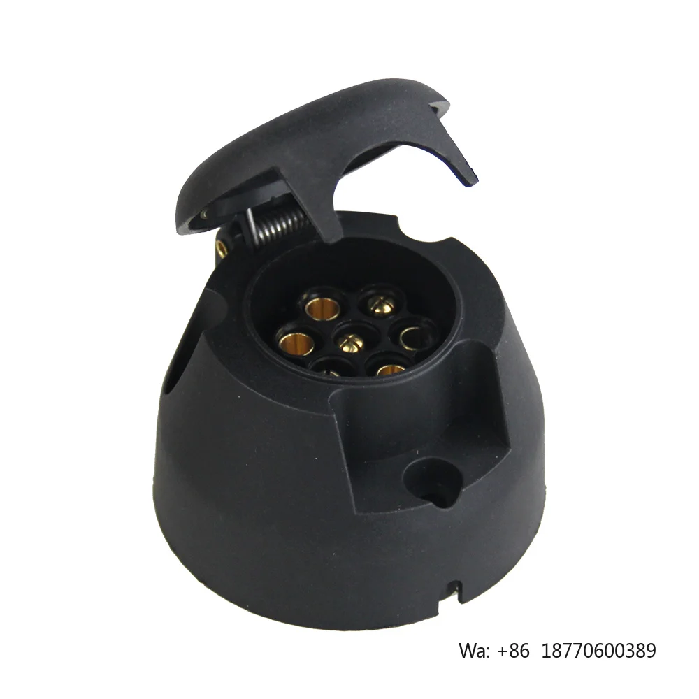 7 Pin Trailer Plug Socket, 12V Caravan Electric Trailer Connector Towbar Towing Socket for Truck Trailer Caravan