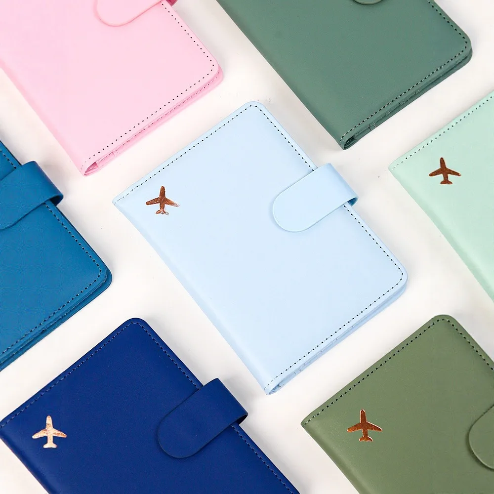 

Multi Functional Travel Passport Bag Fashion Multi Card Slot Passport Clip PU Leather Large Capacity Wallet