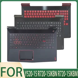 Laptop US Backlit Keyboard Case for Legion Y520 Y520-15 R720-15IKBN R720-15IKBM Palmrest Keyboard with Backlit Red/Black