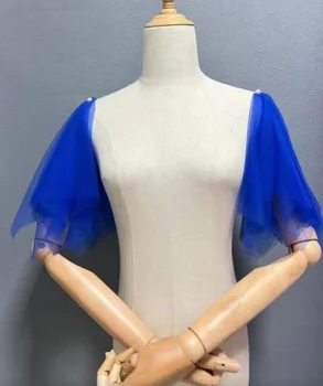 女士洋裝婚禮派對可拆式袖套,搭配珍珠別針肩套 8 最佳銷售 正式禮服的可拆式袖子 - №2