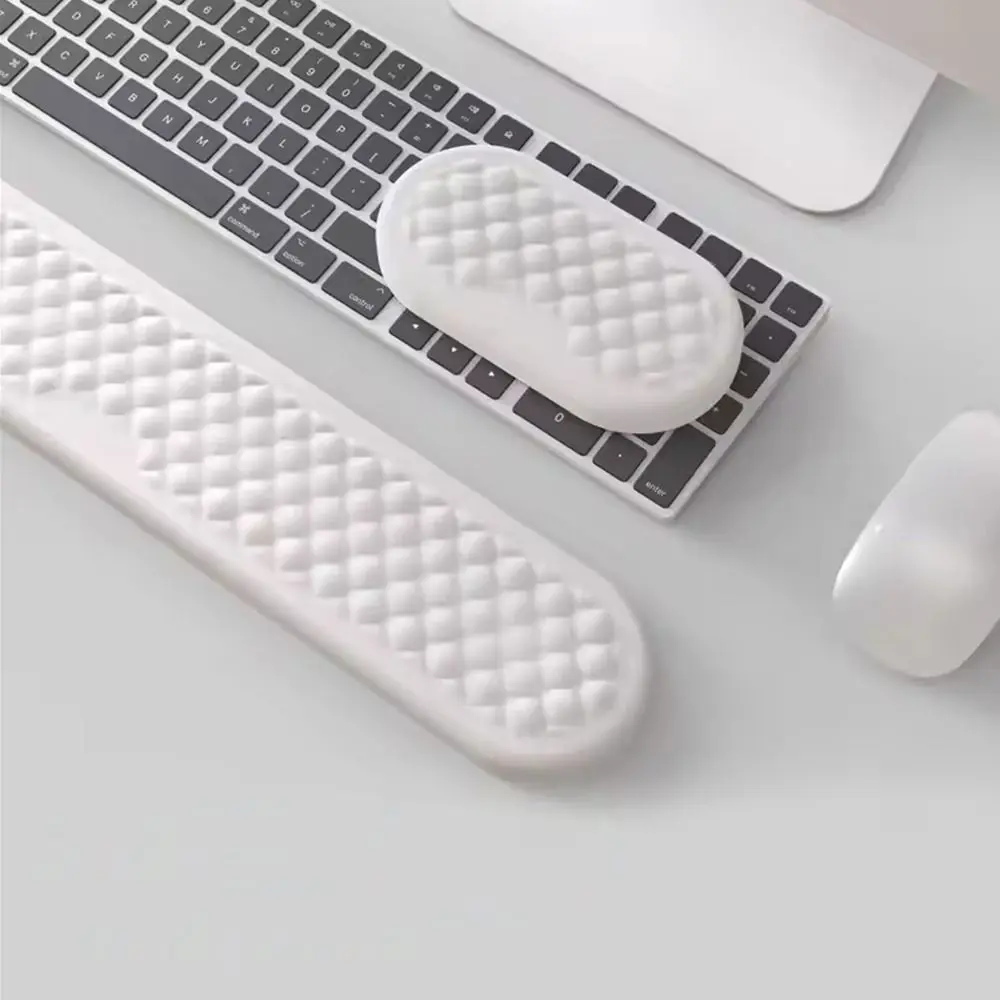 Wrist Brace Creative Keyboard Wrist Rest Pad Comfort Waterproof Hand Pillow Anti-slip Solid Color Wristband Mouse Mat Desktop