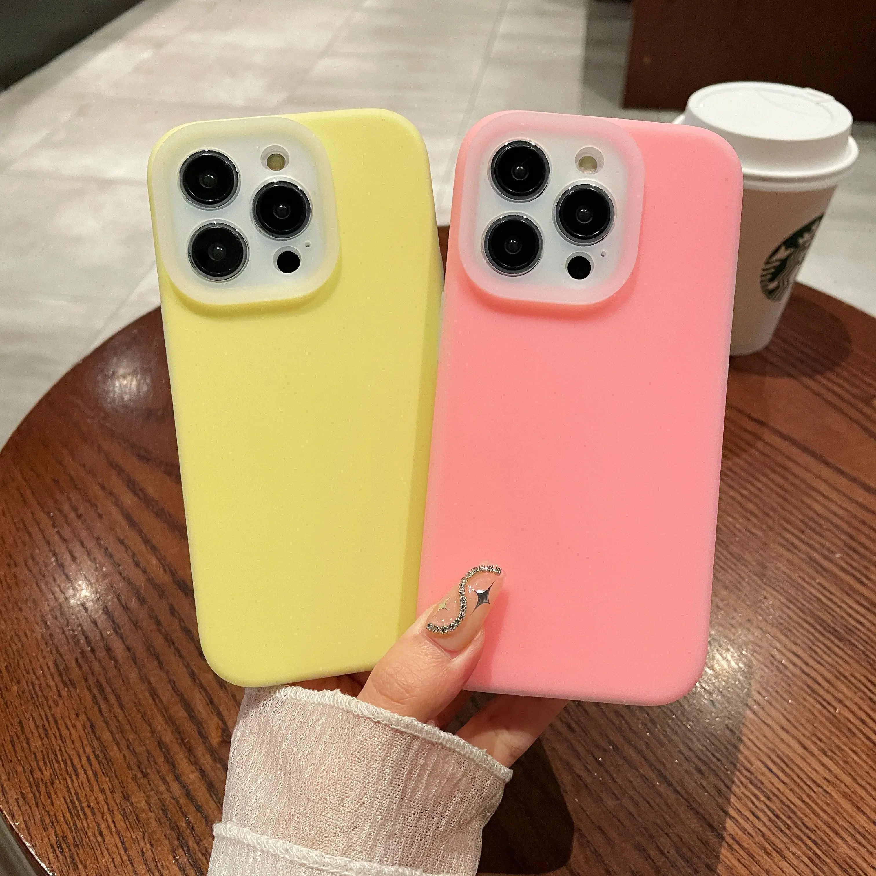 Luxury Candy Colored Liquid Silicone Shockproof Phone Case for IPhone 15 14 13 12 11 Pro Max Puls  with Soft Touch Feel Cover