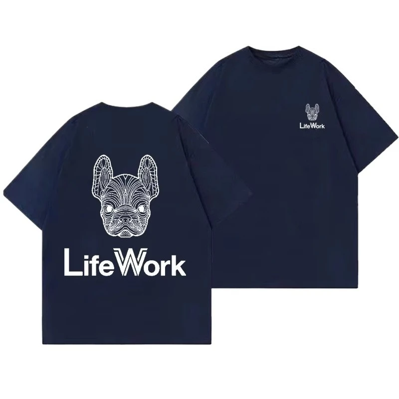 2026 Hot Sale Vintage Korea Luxury Brand Work T-shirt Men Women Summer Luxury Brand Retro Loose Short Sleeve