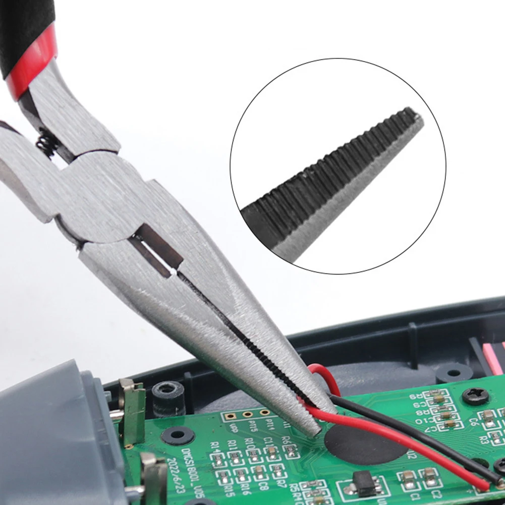 

Electrician Installation Carbon Steel Multi Options Needle Nose Pliers Sturdy Carbon Steel Hand Tool Jewelry Making