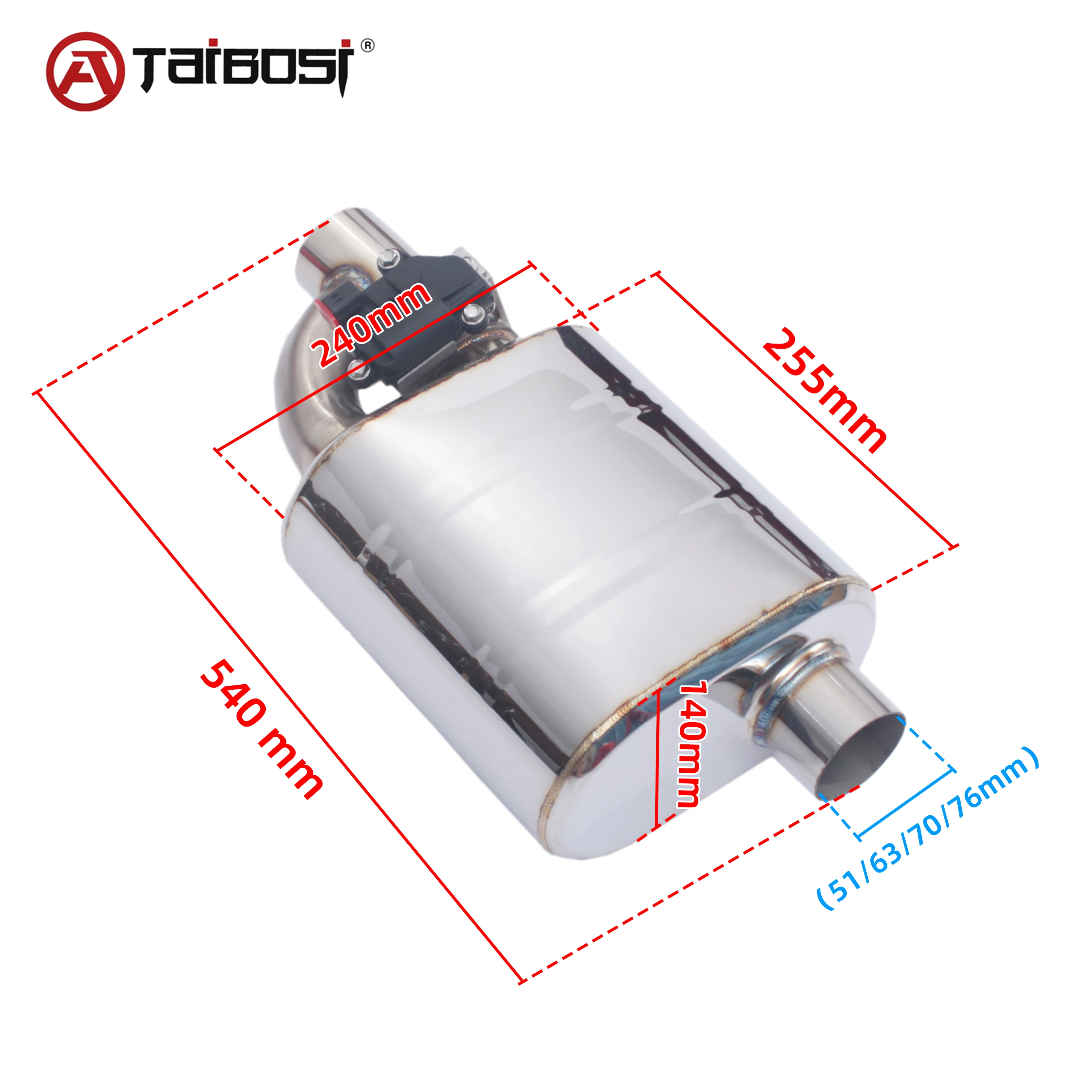 Taibosi Universal 51 63 70 76 MM Auto Car Exhaust System Electric Valve Muffler Remote Control Kit Stainless Steel Cutout Tools