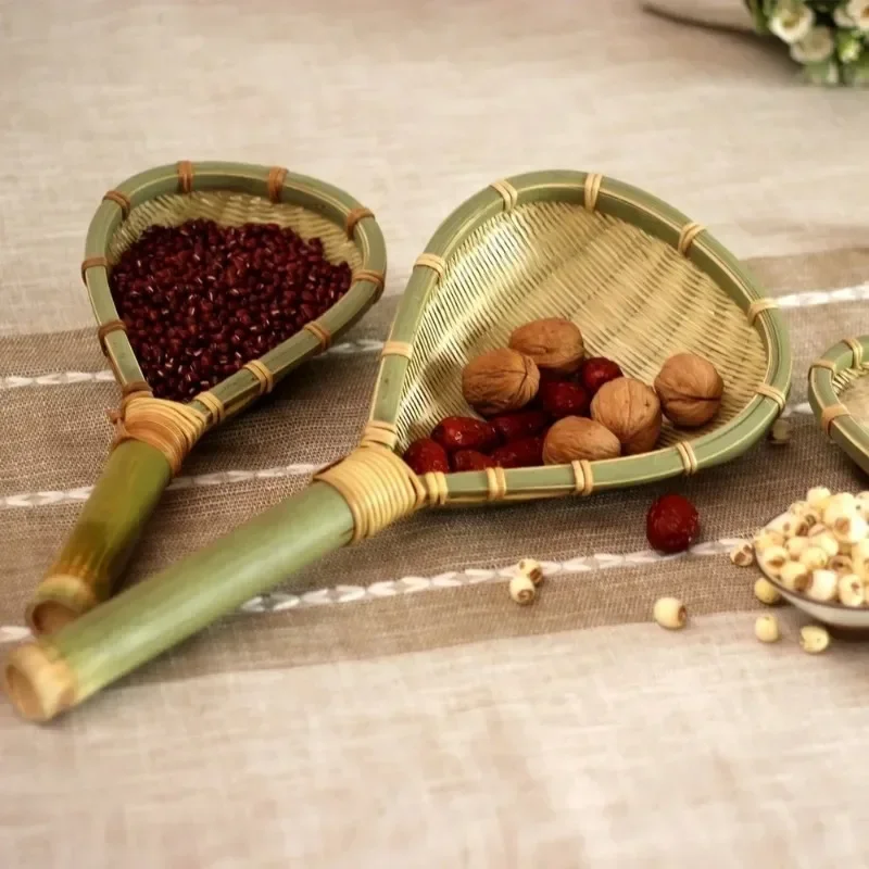 Kitchen Supplies Handmade  Braided Rice Colander Soup Spoon Noodles Household Drain Spoon