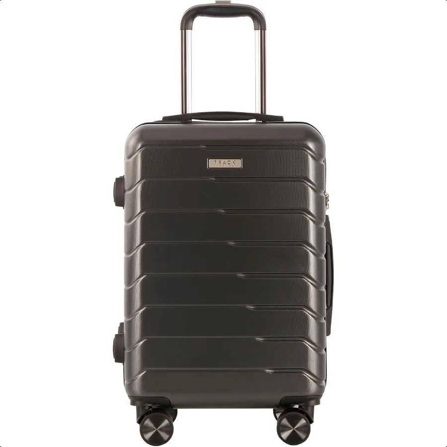

1 Piece Carry on Lage ABS+PC Hardshell TSA Lock Aluminum Trolley Spinner Wheels Dark Grey 1 Piece