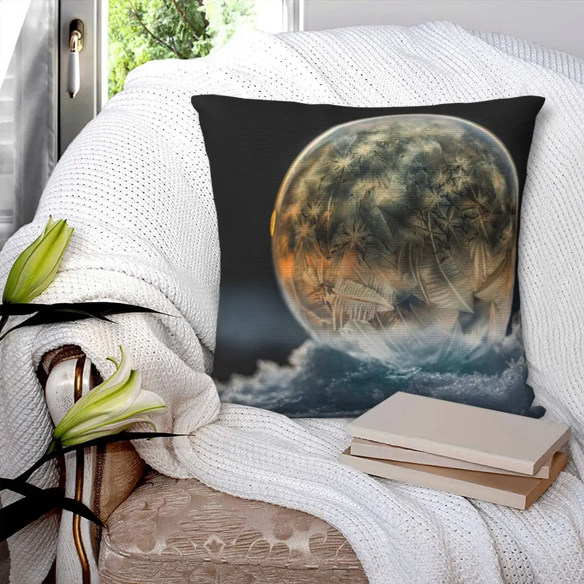 Frozen Bubble V Square Pillowcase Polyester Pillow Cover Velvet Cushion Decor Comfort Throw Pillow For Home Car