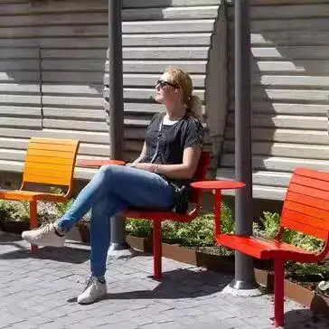 Outdoor rotating chair small round table set courtyard terrace cafe catering commercial