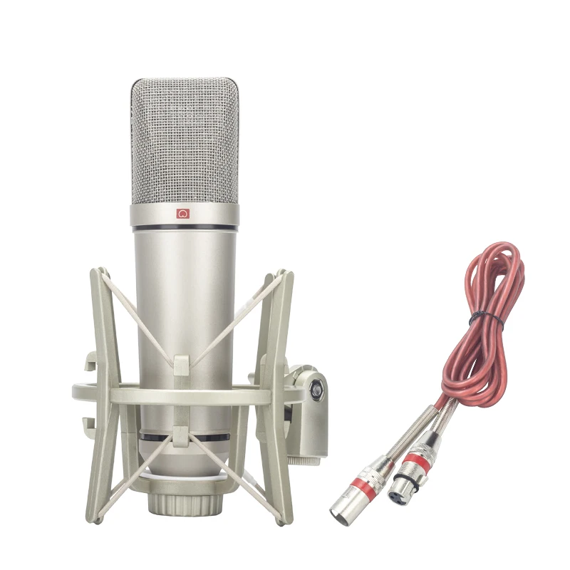 

U87 capacitive microphone 48V for laptop blog conferencing metal noise reduction