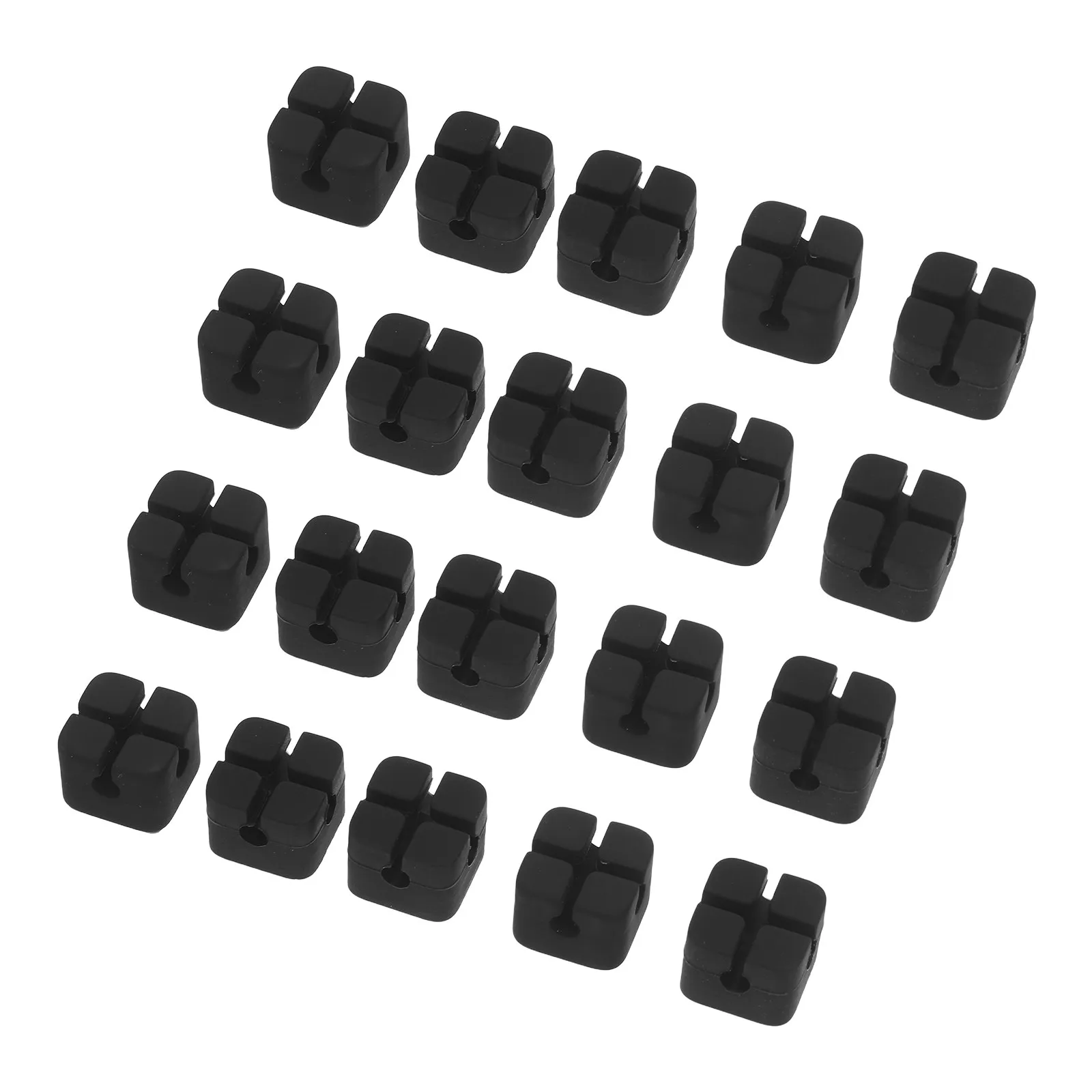 20Pcs Car Wire Organizer Set Silicone Cable Clips for Vehicle Cord Management Charging Audio Data Cables Clutter-Free Auto