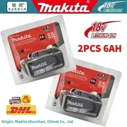 Makita 18V original battery, suitable for battery replacement of Makita 18V electric tool DTW1001 BL1860B BL1850B BL1830B