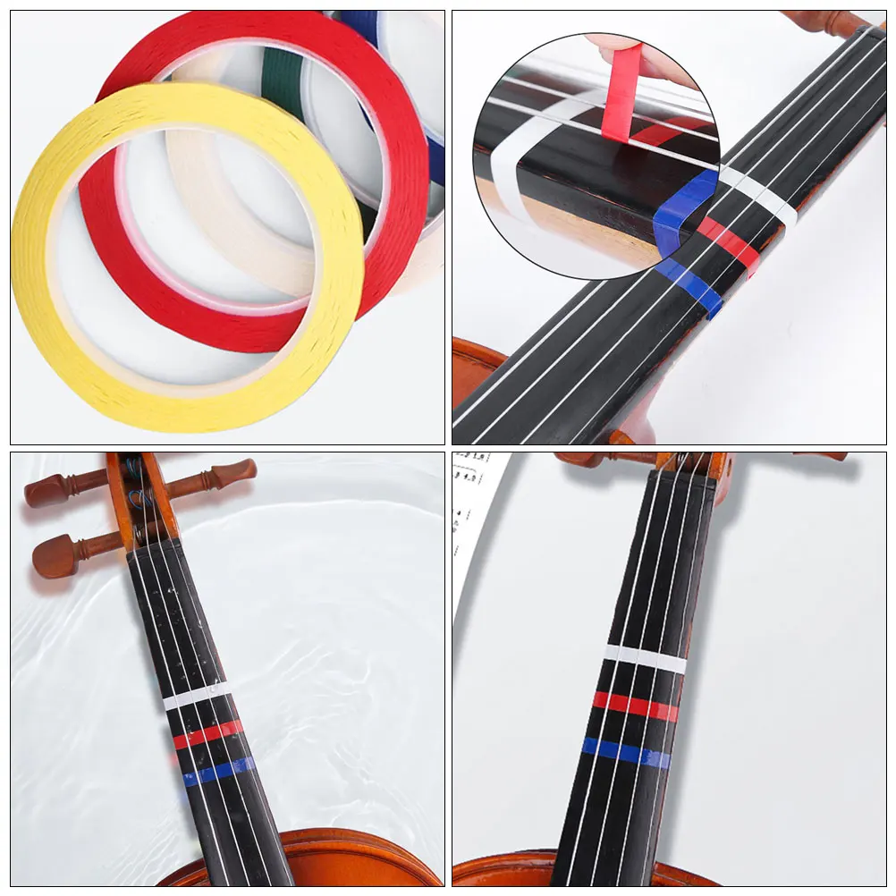 

5pcs Sticker Tape Colorful Fingerboard Position Guide Durable PVC Beginner Guitar Fretboard Tape Teaching Aid