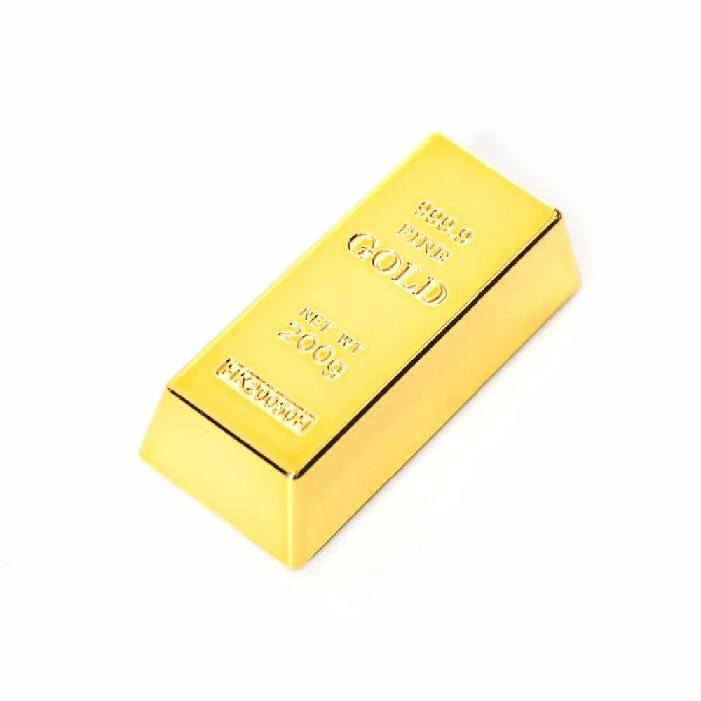 Gold Brick Shape Birthday Gift Craft Souvenir Refrigerator Magnets Kitchen Home Decor Fridge Magnet