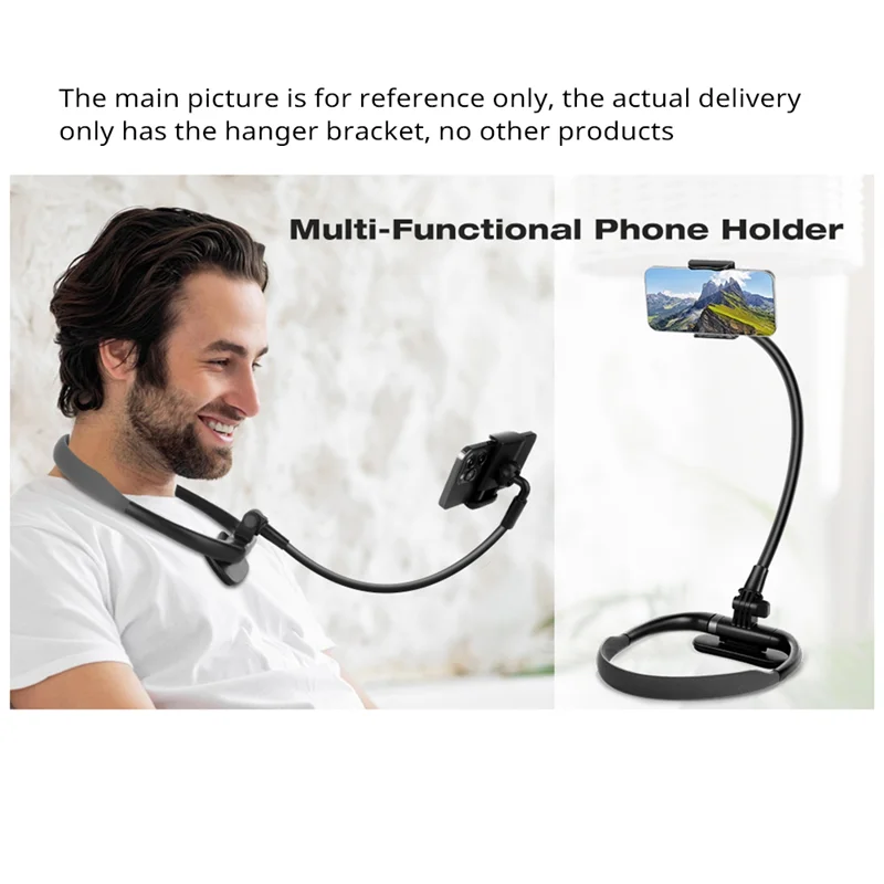 FULL-Gooseneck 휴대폰 홀더, 침대용 휴대폰 셀카 홀더, 범용 다기능 휴대폰 홀더
