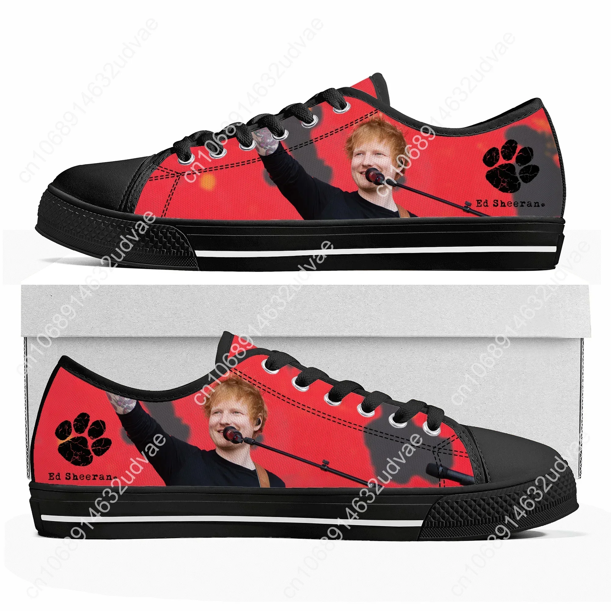 Ed Sheeran Low Top High Top Sneakers Mens Womens Teenager High Quality Canvas Sneaker 3D Print Casual Shoes Personalized Shoe