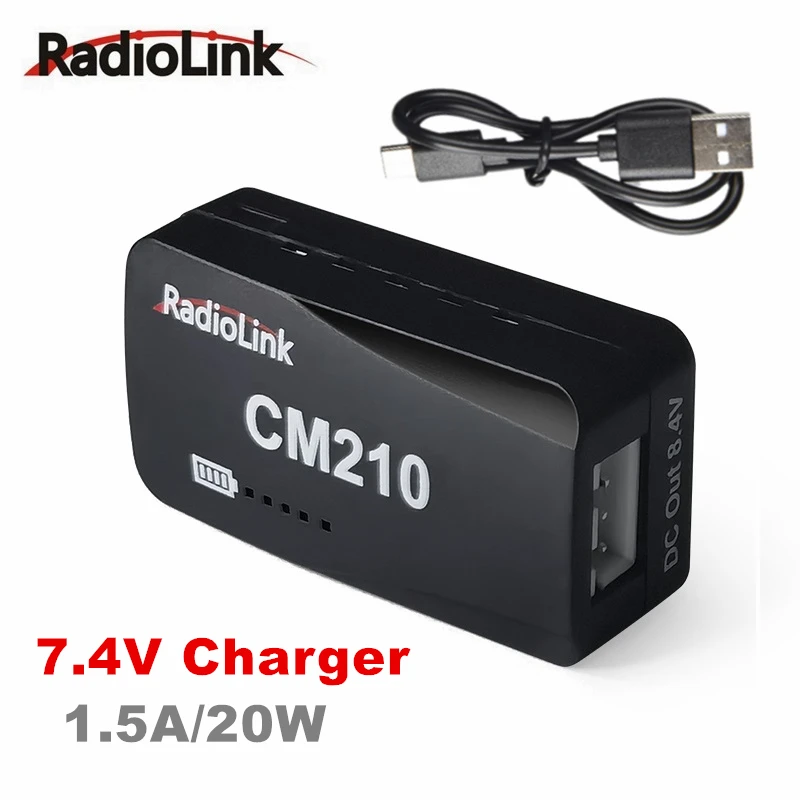 

Radiolink CM210 Fast Charge 1.5A 20W Charger for 2S 7.4v LiPo Battery Charger Mini Size USB Type-C Connector