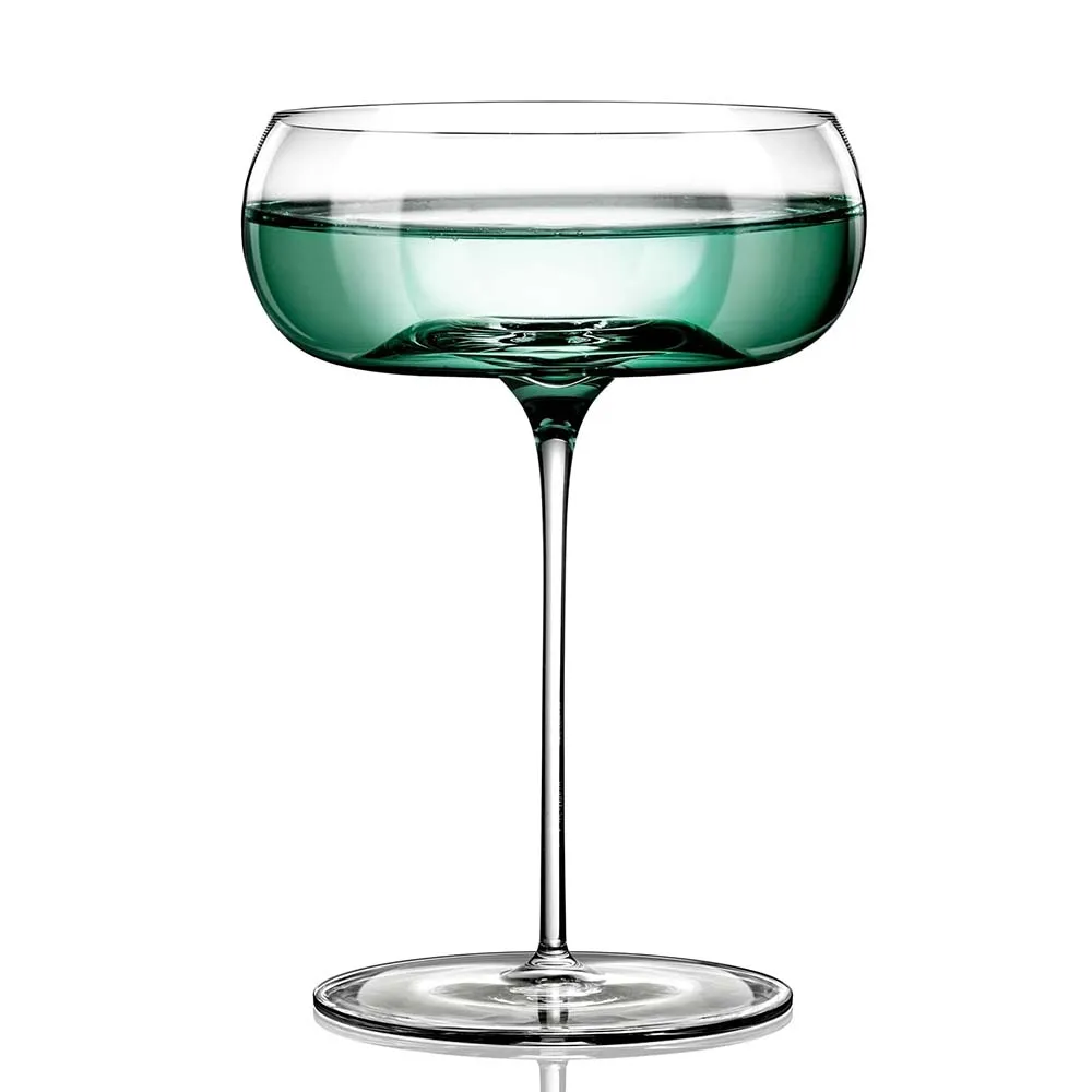 Coupé Cocktail glas mund geblasen Kristall Champagner Coupé Cocktail gläser für Pisco Sour Martini Gläser Vintage Nick Nora Glas