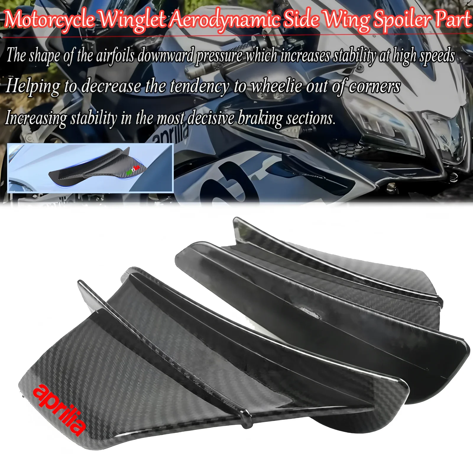 

Motorcycle Winglet Aerodynamic Wing Kit Spoiler Accessories For Aprilia RS660 RS457 Tuono 660 1100 RS125 RSV4 RSV1000/R shiver