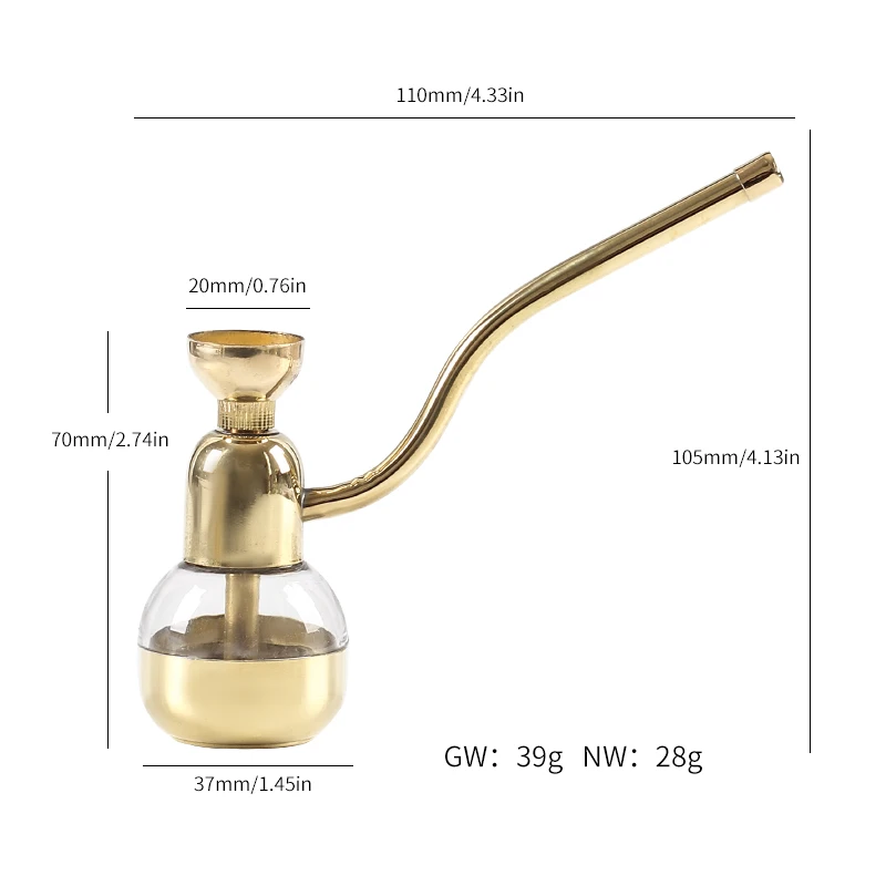 New 1pcs 2 uses Water Smoking Pipe Mini Hookah coppery health cigarette Holder brass cigarette filter Smoke gift  s524